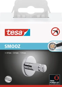 Tesa Smooz håndklekrok selvklebende, forkrommet