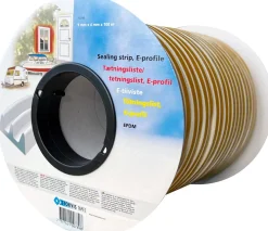 Tetningslist E-profil hvit, 1,5–3,5 mm 100 m, Stokvis Tapes