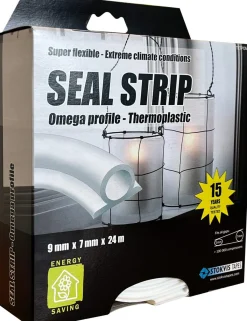 Tetningslist Omega-profil hvit, 1–7 mm, Stokvis Tapes