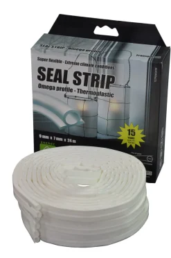 Tetningslist Omega-profil hvit, 1–7 mm, Stokvis Tapes