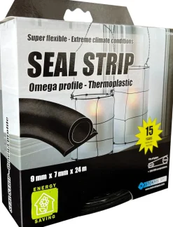 Tetningslist Omega-profil svart, 1–7 mm, Stokvis Tapes