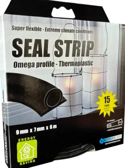 Tetningslist Omega-profil svart, 1–7 mm, Stokvis Tapes