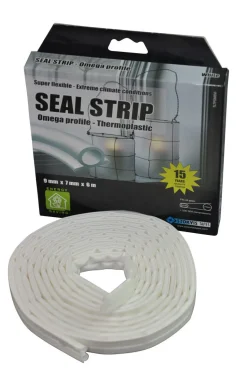 Tetningslist Omega-profil hvit, 1–7 mm, Stokvis Tapes