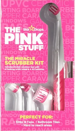 The Pink Stuff Miracle Scrubber Kit børste, batteridrevet