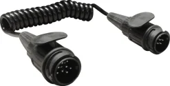 Tilhengerkabel 13-polet, 12 V spiralkabel, 1,5 m