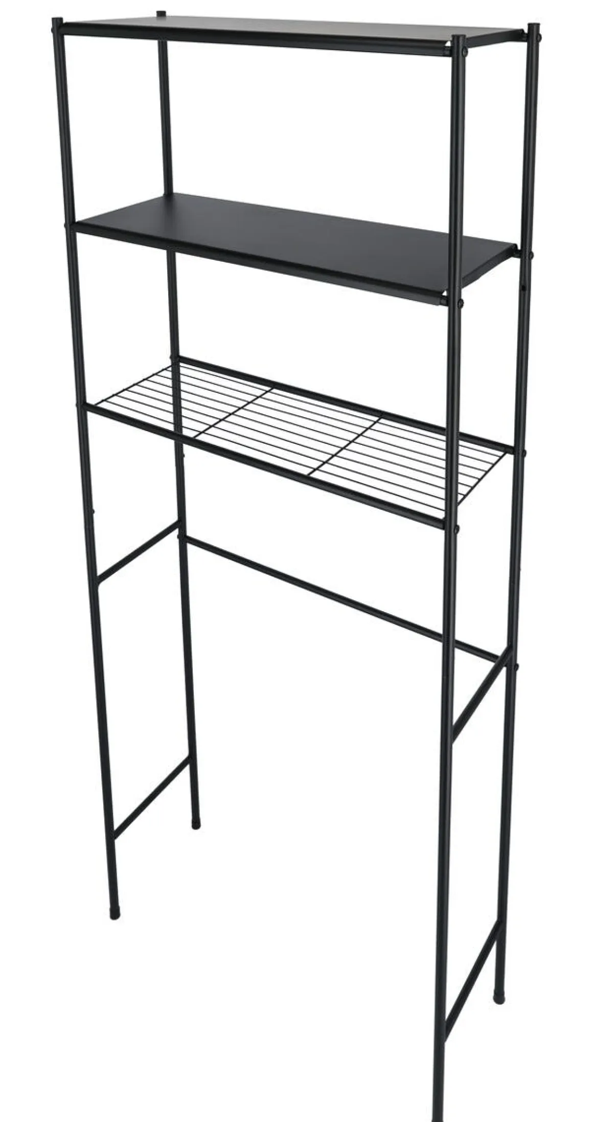 Toaletthylle svart, 65,5 x 24 x 163 cm