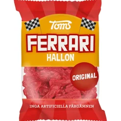 Toms Ferrari vingummi bringebærsmak små biler