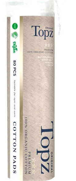 Topz Original bomullspads, 80-pakning