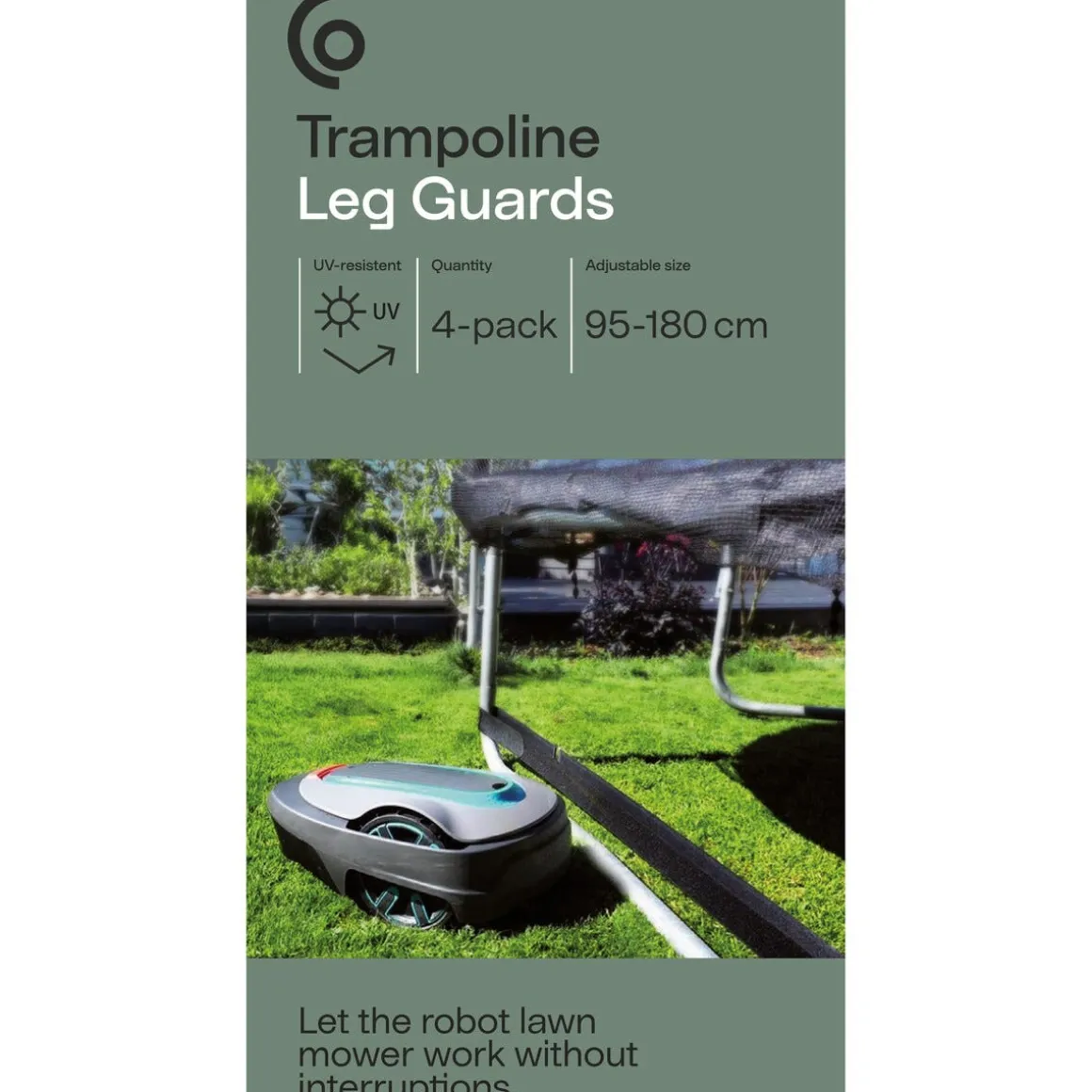 Trampolinebeskytter for robotgressklipper, 4-pakning