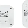 Trådløs dørklokke med trykknapp, plug-in, 230 V