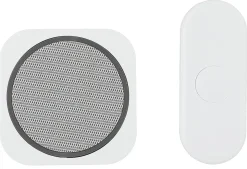 Trådløs dørklokke med trykknapp, plug-in, 230 V