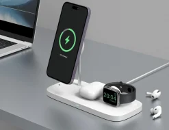 Trådløs Qi2-lader 3-i-1 for iPhone, magnetisk, 15 W