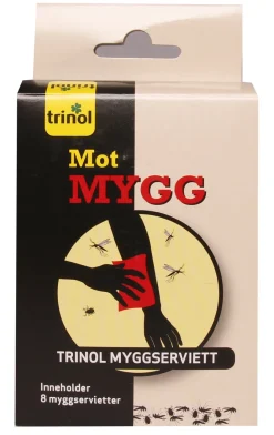 Trinol myggserviett, 8 stk.