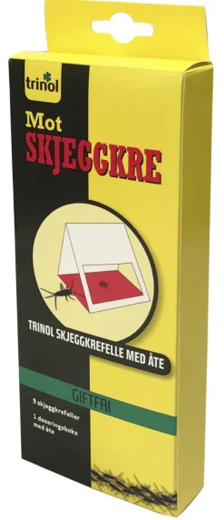 Trinol mot skjeggkre, skjeggkrefelle med åte