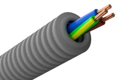 Trukket flexslange med FQ-kabel 3G2,5 mm²
