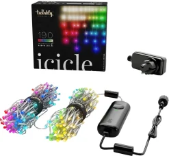 Twinkly Icicle RGB+W LED 5 m istappslynge utendørs/innendørs.