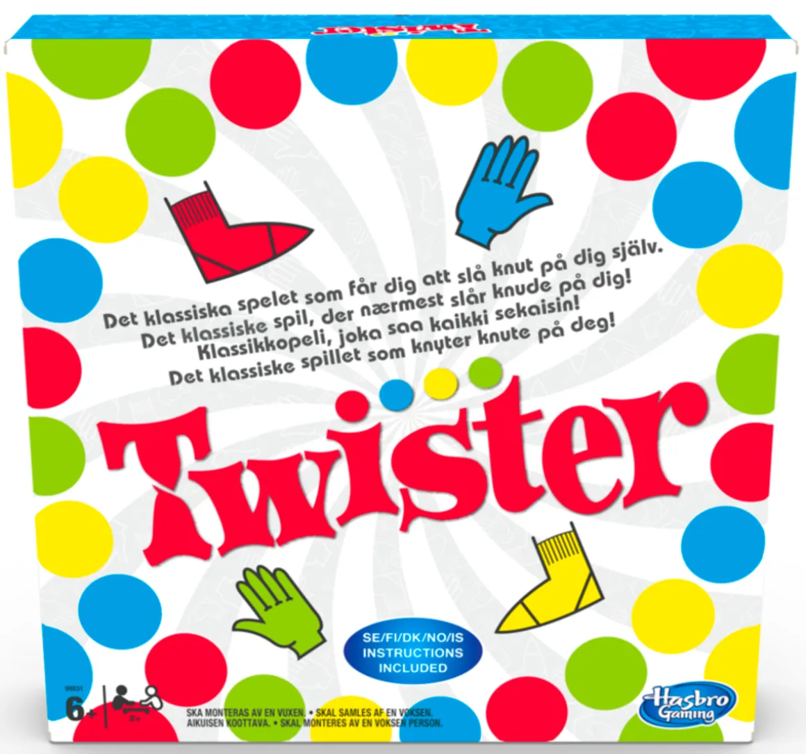 Twister spill Hasbro, fra 6 år