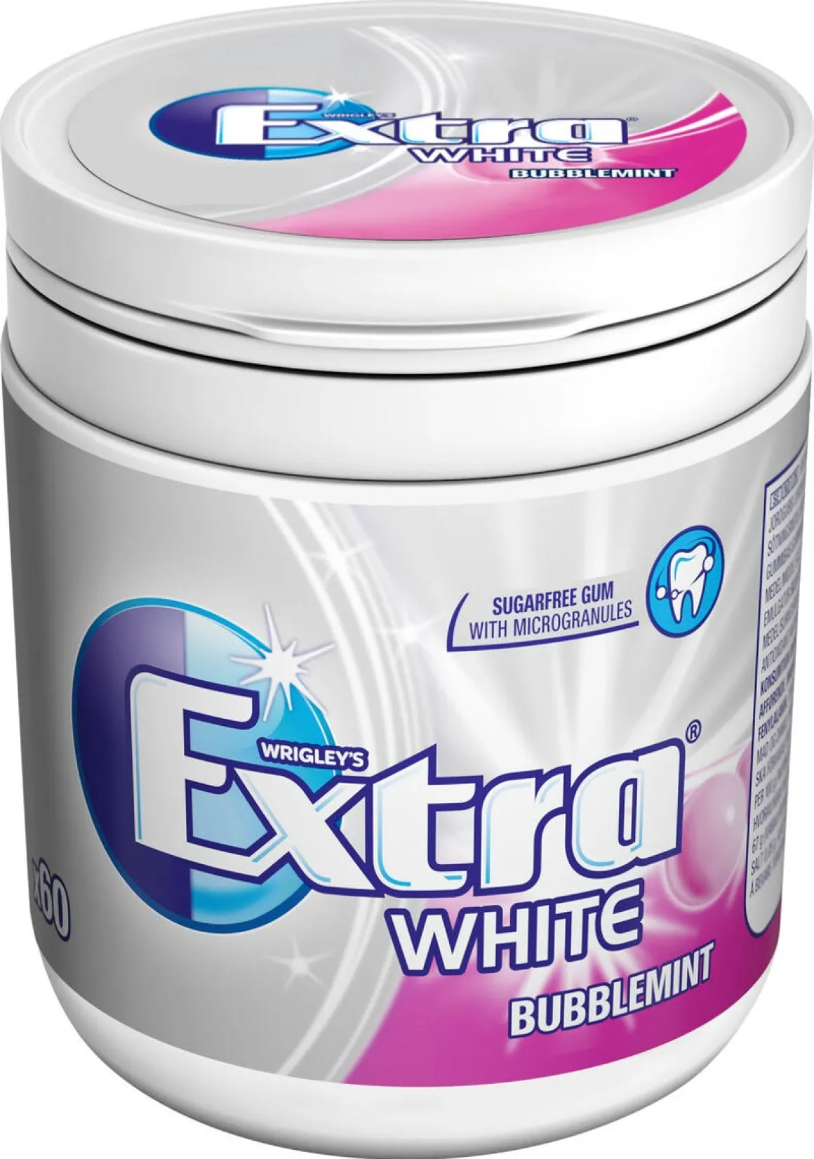 Tyggegummi Extra White Bubblemint på boks, 84 g