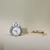 Ugle-vekkerklokke for barn, lydløs 15,5 cm