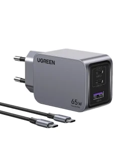 Ugreen Nexode Pro USB-C lader 65 W 3 porter, GaN