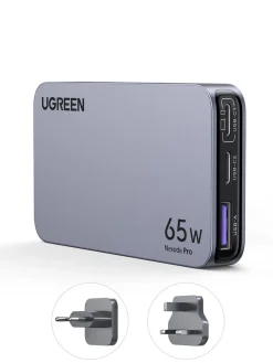 Ugreen Nexode Pro USB-C reiselader 65 W, 3 porter