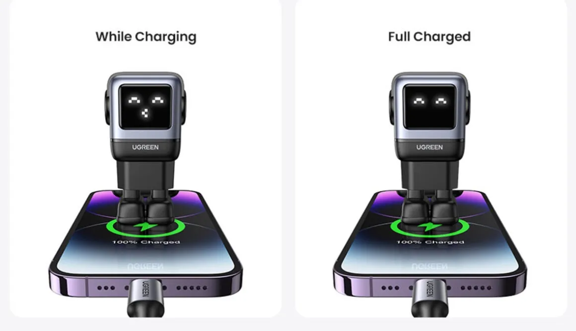 Ugreen Nexode Robot 65 W GaN med 2 stk. USB-C, 1 stk. USB-A