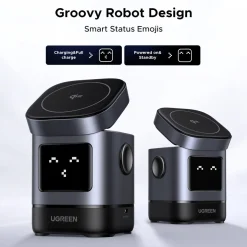 Ugreen Uno 2-i-1 magnetisk trådløs lader, 15 W
