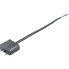 Ujordet lampestøpsel DCL med 15 cm ledning, svart