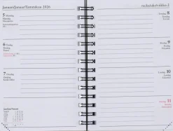 Ukekalender skolekalender 2025 / 2026 A6, spiralinnbundet