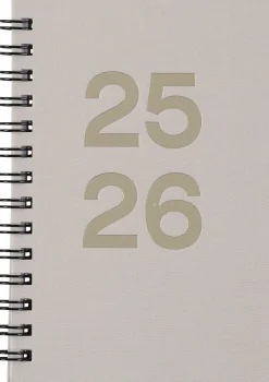 Ukekalender skolekalender 2025 / 2026 A6, spiralinnbundet