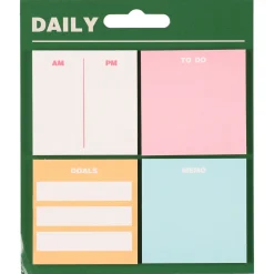 Ukeplanlegger Sticky Notes selvklebende, 4-pakning