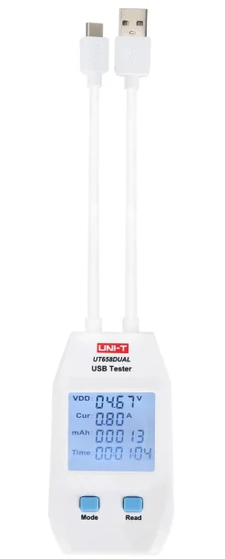 UNI-T UT658DUAL USB-tester med datalagring