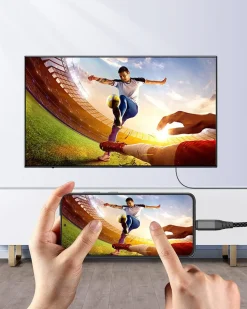 USB4-kabel USB-C til USB-C og HDMI, 2 m 240 W