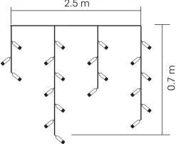 Utbyggingslenke til istapplenke gnistrende LED, Northlight