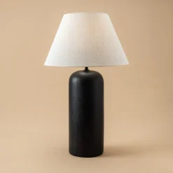Valfrid stor bordlampe keramikk svart, 66,5 cm, Northlight