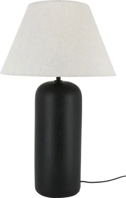 Valfrid stor bordlampe keramikk svart, 66,5 cm, Northlight