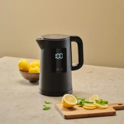 Vannkoker med temperaturinnstilling svart 1,5 l