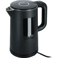 Vannkoker med temperaturinnstilling svart 1,5 l