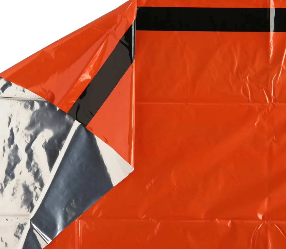 Varmeisolerende sovepose rød/sølv 90x210 cm