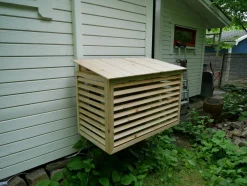 Varmepumpebeskytter tre, 106 x 55 x 73 cm