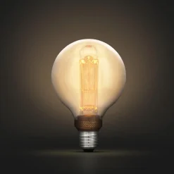 Varmhvit dekorpære LED E27 1 W Amber, 95 mm