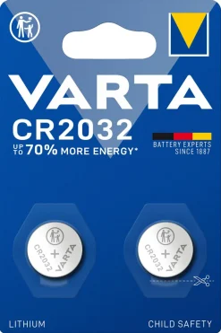 Varta CR2032 litiumbatteri, 2-pakning
