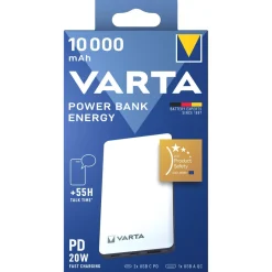 Varta Energy powerbank 10 000 mAh, 3 USB-porter