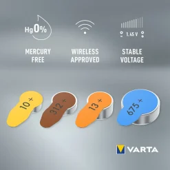 Varta HAB 312 høreapparatsbatteri 1,4 V, 24-pakning