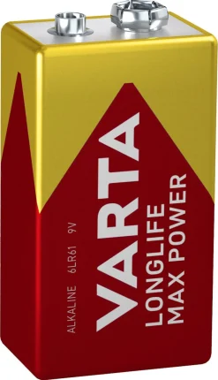 Varta Longlife Max Power 9 V batteri, 1-pakning