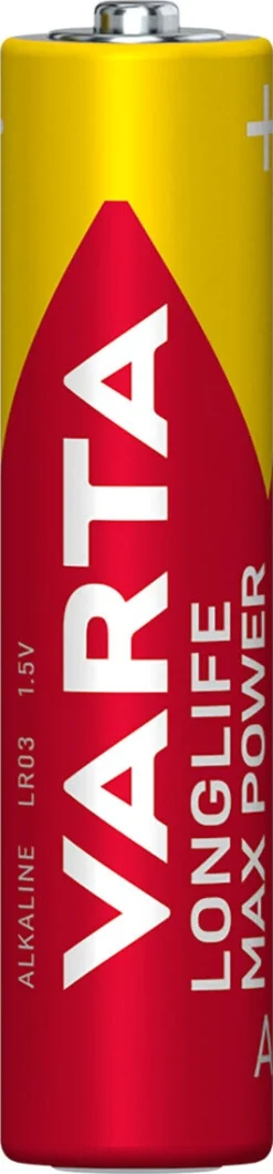 Varta Longlife Max Power AAA/LR03-batterier, 4-pakning