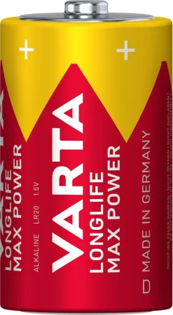 Varta Longlife Max Power D/LR20, 2-pakning