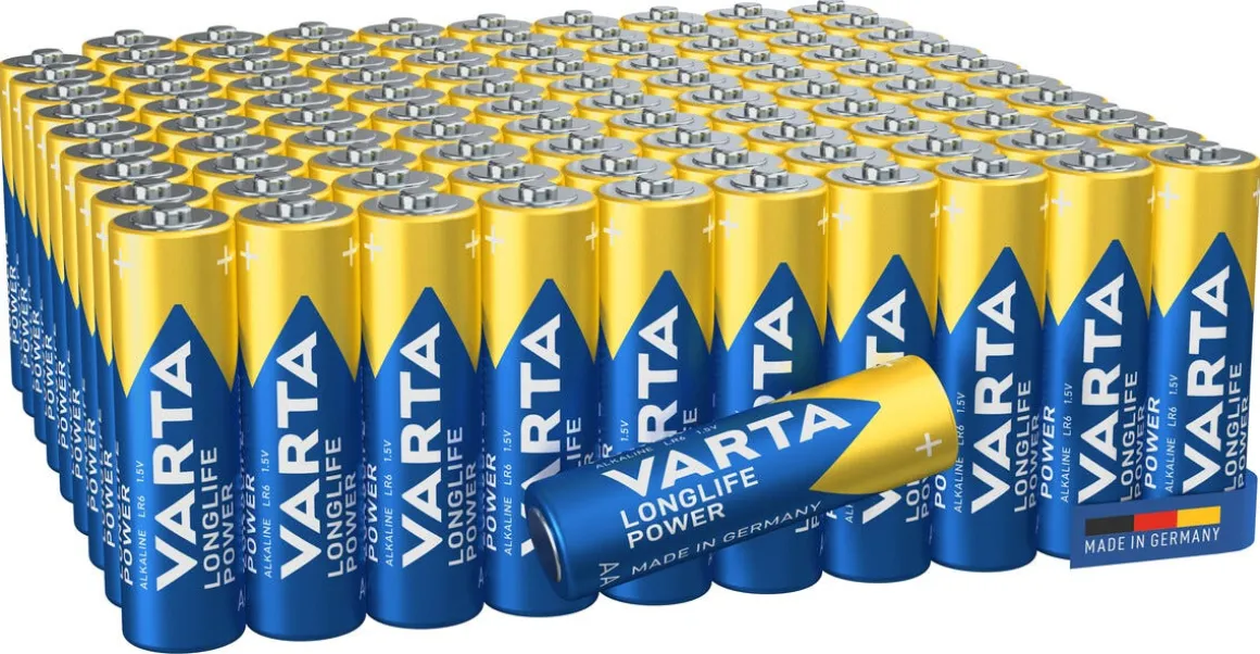 Varta Longlife Power batteri, 100-pakning