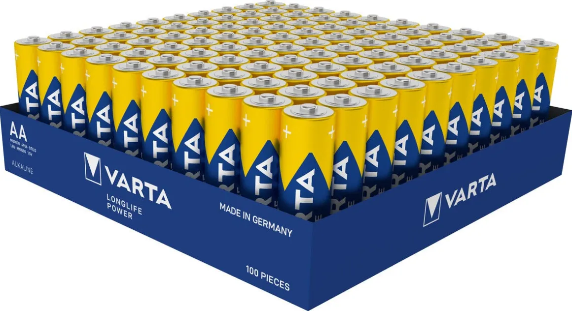 Varta Longlife Power batteri, 100-pakning