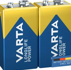 Varta Longlife Power 9V batteri, 2-pakning